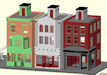 Download the .stl file and 3D Print your own 3 Buildings - House 1 N scale model for your model train set from www.krafttrains.com.